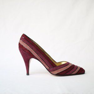 Brand New Vintage Suede Multi-Colour Heels